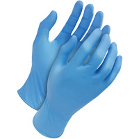 Gants jetables classiques, Moyen, Nitrile, 4 mils, Sans poudre, Bleu Waymarc Industries Inc