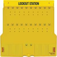 Trilingual Covered Lock Station, None Padlocks, 20 Padlock Capacity, Padlocks Not Included Waymarc Industries Inc