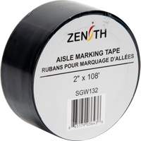 Aisle Marking Tape, 2" x 108', PVC, Black SGW132 | Waymarc Industries Inc