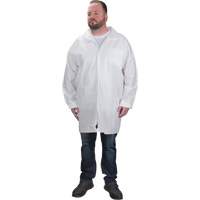 Protective Lab Coat, Microporous, White, Medium SGW618 | Waymarc Industries Inc