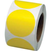 Coloured Marking Dots, Circle, 3" L x 3" W, Yellow, Vinyl SGW782 | Waymarc Industries Inc