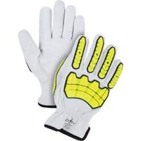 Impact & Cut Resistant Gloves, 3X-Large, Goatskin Palm, Driver Cuff SHG528 | Waymarc Industries Inc