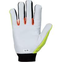 ClutchGear&reg; High-Visibility Mechanic's Gloves, Grain Goatskin Palm, Size Medium Waymarc Industries Inc