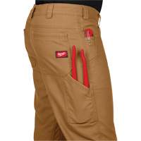Pantalon de travail flexible et robuste, Poly-coton/Spandex, Khaki, Taille 32, Entrejambe 32 Waymarc Industries Inc