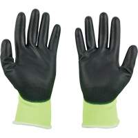High Visibility Dipped Gloves, Size Small, 15 Gauge, Polyurethane Coated, Polyethylene Shell, ASTM ANSI Level A1 Waymarc Industries Inc