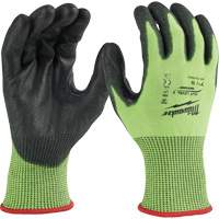 High Visibility Dipped Gloves, Size Small, 15 Gauge, Polyurethane Coated, Polyethylene Shell, ASTM ANSI Level A5 Waymarc Industries Inc