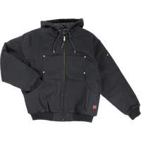 Blouson d'aviateur en toile lourde avec capuchon, Hommes, Petit, Noir Waymarc Industries Inc