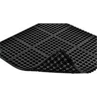 Cushion-Ease<sup>®</sup> 550 Interlocking Anti-Fatigue Mat, Slotted, 3' x 3' x 3/4", Black, Rubber SGX886 | Waymarc Industries Inc
