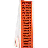 "Power" Conduit & Voltage Labels, 1/2" x 2-1/4", Cloth/Vinyl, English Waymarc Industries Inc