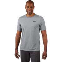 Hybrid Work Tee Shirt, Men's, Small, Grey Waymarc Industries Inc