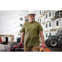 Hybrid Work Tee Shirt, Men's, Small, Green Waymarc Industries Inc