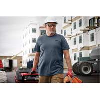 Hybrid Work Tee Shirt, Men's, Small, Blue Waymarc Industries Inc