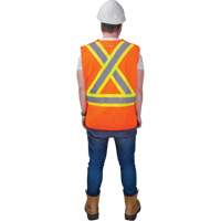 CSA-Compliant High-Visibility Surveyor Vest, High Visibility Orange, Medium, Polyester Waymarc Industries Inc
