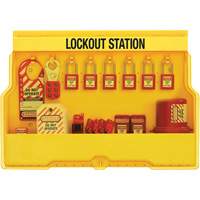 Premier Electrical Lockout Station, Thermoplastic Padlocks, 16 Padlock Capacity, Padlocks Included SGZ646 | Waymarc Industries Inc