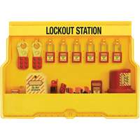 Premier Electrical Lockout Station, Thermoplastic Padlocks, 16 Padlock Capacity, Padlocks Included SGZ647 | Waymarc Industries Inc