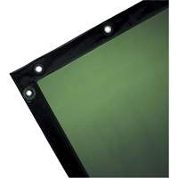 Welding Curtain, 72" x 72", Moderate Transparency, Green SHA421 | Waymarc Industries Inc