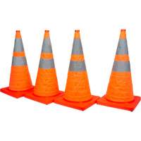 Collapsible Traffic Cone, 28" H, Orange SHA820 | Waymarc Industries Inc