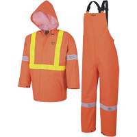 Element FR™ FR 3-Piece Safety Rain Suit, PVC, Small, High-Visibility Orange SHB254 | Waymarc Industries Inc
