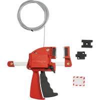 Red Clamping Cable Lockout, 8' Length SHB864 | Waymarc Industries Inc