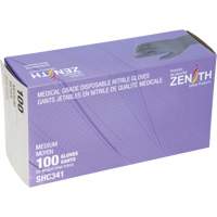 Medical Grade Disposable Gloves, Medium, Nitrile, 6-mil, Powder-Free, Black, Class 2 Waymarc Industries Inc