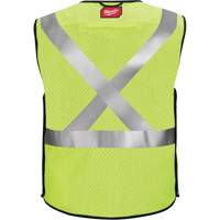 Breakaway Mesh Safety Vest, Black/High Visibility Lime-Yellow, Medium/Small Waymarc Industries Inc