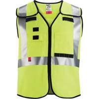 Breakaway Mesh Safety Vest, Black/High Visibility Lime-Yellow, Medium/Small Waymarc Industries Inc