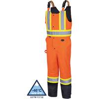 5040BB Salopettes matelass&eacute;es imperm&eacute;ables, Polyester, T-petit, Noir/Orange haute visibilit&eacute; Waymarc Industries Inc