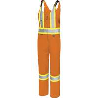 6617T Overalls, Polyester, 40, High Visibility Orange Waymarc Industries Inc