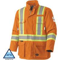5533 Manteau de s&eacute;curit&eacute; ignifuge, Petit, Orange haute visibilit&eacute;, 58 cal/cm² Waymarc Industries Inc