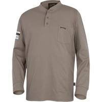 331 Chandail Henley en tricot interlock ignifuge, Petit, Beige Waymarc Industries Inc