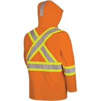 5880 Manteau de pluie ignifuge et protection contre les &eacute;clats d'arc &eacute;lectrique, T-petit, Orange haute visibilit&eacute;, 10 cal/cm² Waymarc Industries Inc