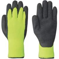 High-Visibility Seamless Knit Gloves, Large, Latex Coating SHE706 | Waymarc Industries Inc