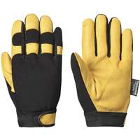 Mechanic's Style Insulated Ergonomic Gloves, Grain Goatskin Palm, Size Small SHE739 | Waymarc Industries Inc