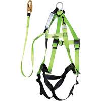 Contractor Series Safety Harness with Shock Absorbing Lanyard, Harness/Lanyard Combo SHE928 | Waymarc Industries Inc