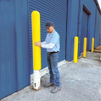 Ultra-Post Protector&reg;, 4" Dia. x 52" L, Yellow Waymarc Industries Inc