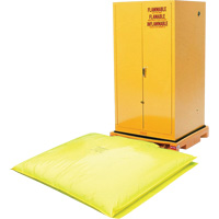 Single Drum Ultra-Safety Cabinet Bladder System&reg;, 37.8" L x 37.8" W x 6.3" H, 1500 lbs. Load Capacity Waymarc Industries Inc