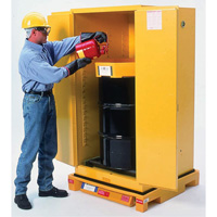 Single Drum Ultra-Safety Cabinet Bladder System&reg;, 37.8" L x 37.8" W x 6.3" H, 1500 lbs. Load Capacity Waymarc Industries Inc