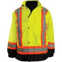 Veste 7 en 1, Polyester, Orange haute visibilité, Petit SHF964 | Waymarc Industries Inc