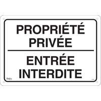 Enseigne  Propri&eacute;t&eacute; priv&eacute;e , 14" x 20", Aluminium, Français Waymarc Industries Inc