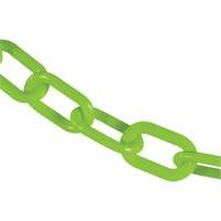 Chaîne de s&eacute;curit&eacute; en plastique robuste, Vert, Maillon de 2", 100' de long Waymarc Industries Inc