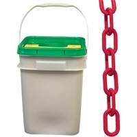Chaîne de s&eacute;curit&eacute; en plastique robuste, Rouge, Maillon de 2", 120' de long Waymarc Industries Inc