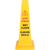 Wet Floor Safety Cone, Bilingual with Pictogram SHH327 | Waymarc Industries Inc