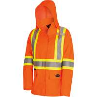 5626W Parka matelass&eacute; de s&eacute;curit&eacute; 300D The Rock, Polyester/Polyur&eacute;thane, Orange haute visibilit&eacute;, T-petit Waymarc Industries Inc