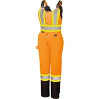 5040BBW Combinaison de s&eacute;curit&eacute; imperm&eacute;able haute visibilit&eacute; pour femmes, Polyester, T-petit, Noir/Orange haute visibilit&eacute; Waymarc Industries Inc