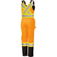 5040BBW Combinaison de s&eacute;curit&eacute; imperm&eacute;able haute visibilit&eacute; pour femmes, Polyester, T-petit, Noir/Orange haute visibilit&eacute; Waymarc Industries Inc