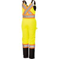 5041BBW Combinaison de s&eacute;curit&eacute; imperm&eacute;able haute visibilit&eacute; pour femmes, Polyester, T-petit, Noir/Jaune lime haute visibilit&eacute; Waymarc Industries Inc