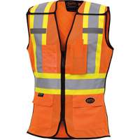 486 Women's High-Visibility Safety Tear-Away Vest, High Visibility Orange, X-Small, Polyester Waymarc Industries Inc