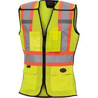 489 Women's High-Visibility Safety Tear-Away Vest, High Visibility Lime-Yellow, X-Small, Polyester Waymarc Industries Inc