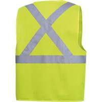 Safety Vest with 2" Tape, High Visibility Lime-Yellow, 4X-Large, Polyester, CSA Z96 Class 2 - Level 2 SHI027 | Waymarc Industries Inc