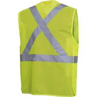 Mesh Safety Vest with 2" Tape, High Visibility Lime-Yellow, 4X-Large/5X-Large, Polyester, CSA Z96 Class 2 - Level 2 SHI028 | Waymarc Industries Inc